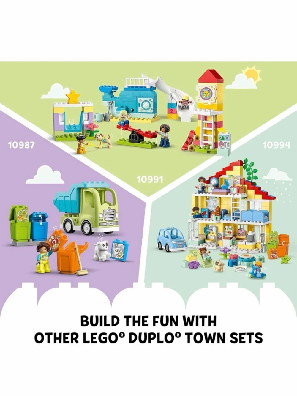 LEGO DUPLO Town Bus Ride 10988 Educational STEM Building Toy Set for Kids